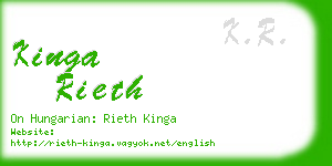 kinga rieth business card